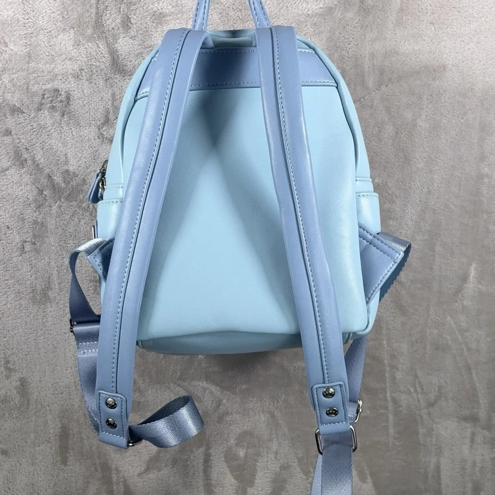 Loungefly Disney Lilo & Stitch Stitch Angel Couple Mini Backpack Hearts Blue